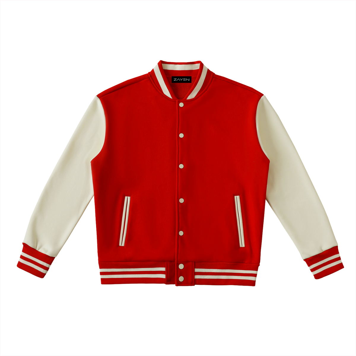 Two-Tone Fleeced Varsity Jacket - Unisex