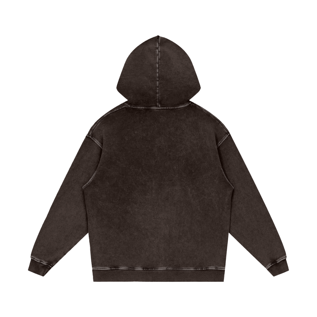 Snow Washed Loose Cotton Hoodie