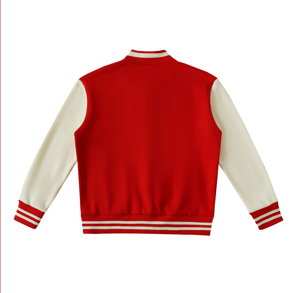 Two-Tone Fleeced Varsity Jacket - Unisex