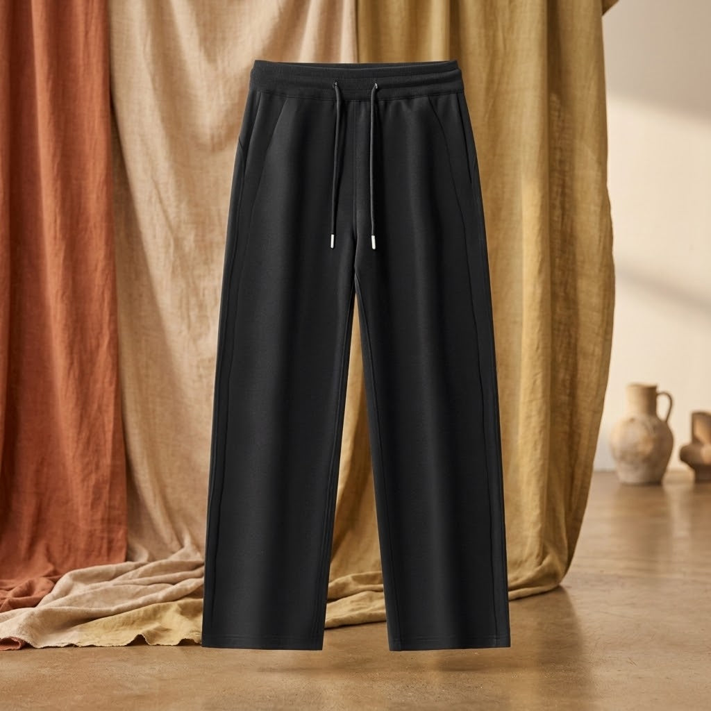 Essential Drawstring Straight-Leg Sweatpants