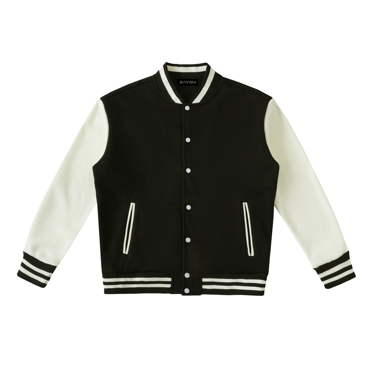 Two-Tone Fleeced Varsity Jacket - Unisex