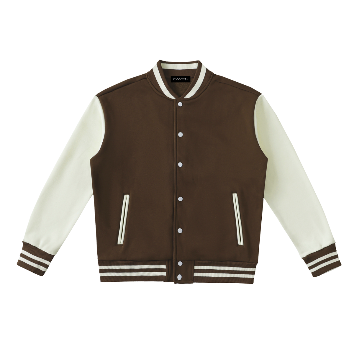 Two-Tone Fleeced Varsity Jacket - Unisex