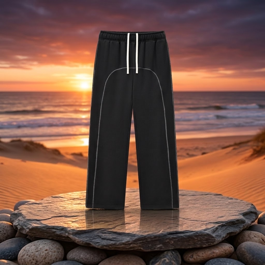 Contrast-Stitched Fleece Sweatpants - Unisex