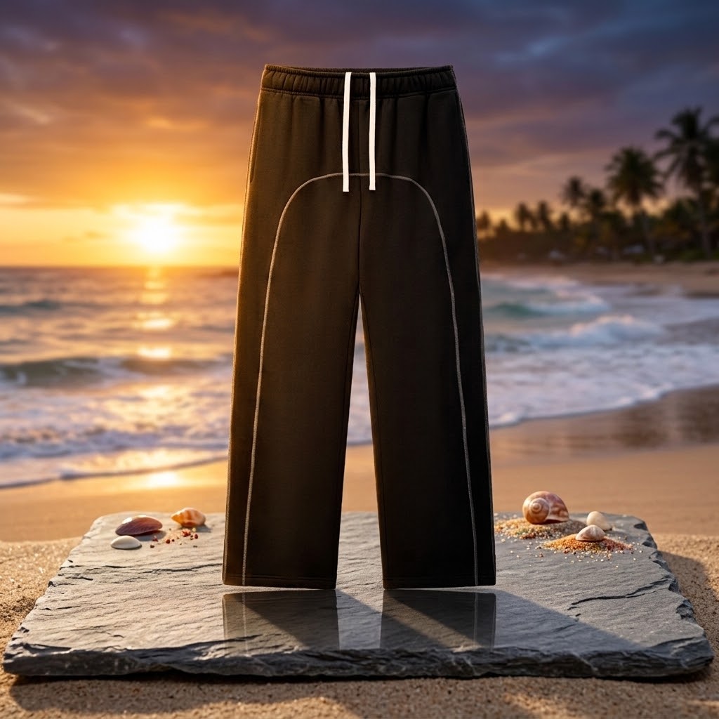 Contrast-Stitched Fleece Sweatpants - Unisex