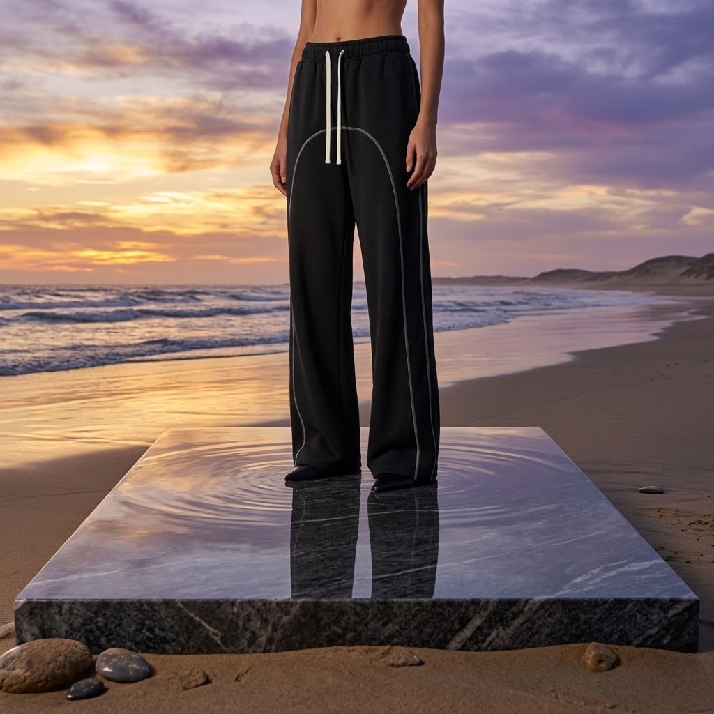 Contrast-Stitched Fleece Sweatpants - Unisex