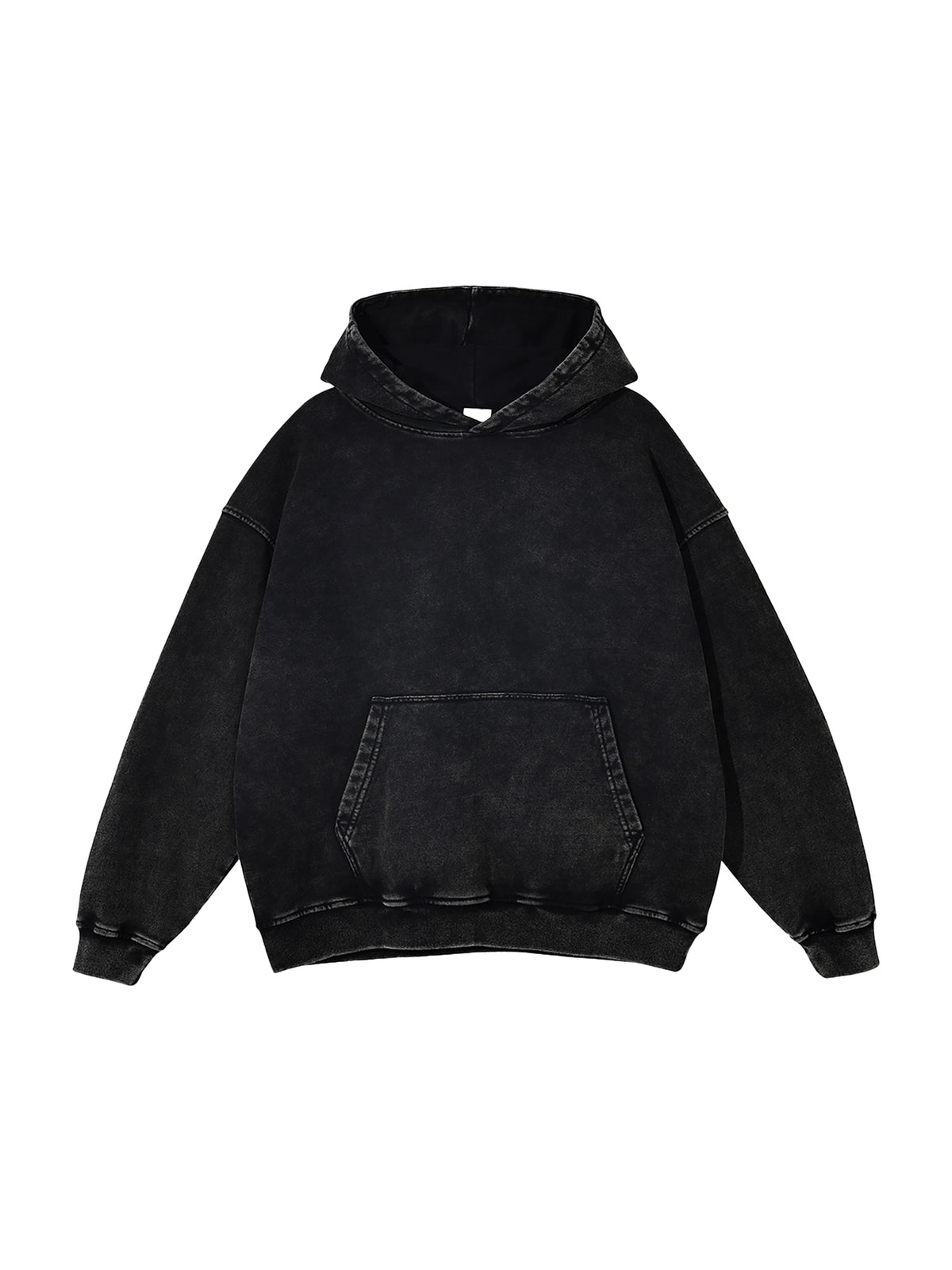 Snow Washed Loose Cotton Hoodie