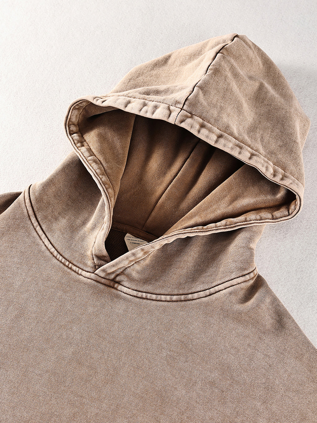 Snow Washed Loose Cotton Hoodie