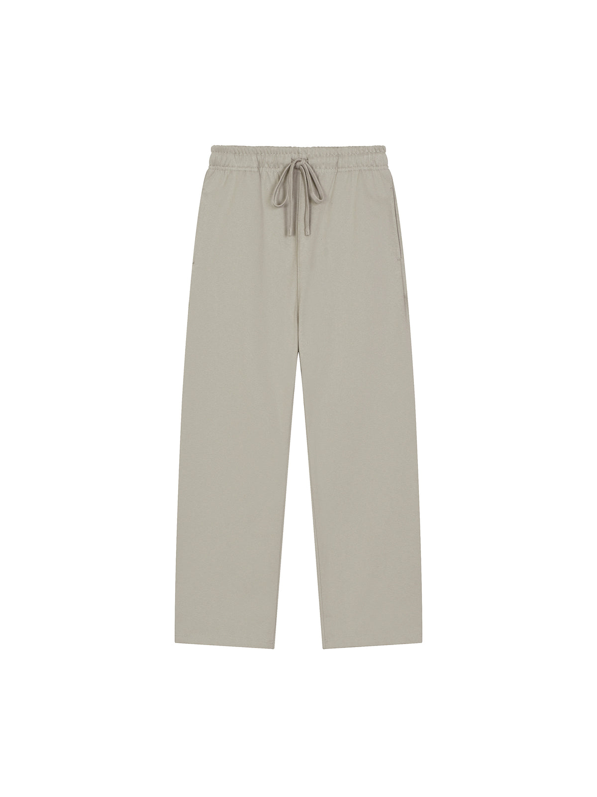 Solid Color Straight-Leg Sweatpants