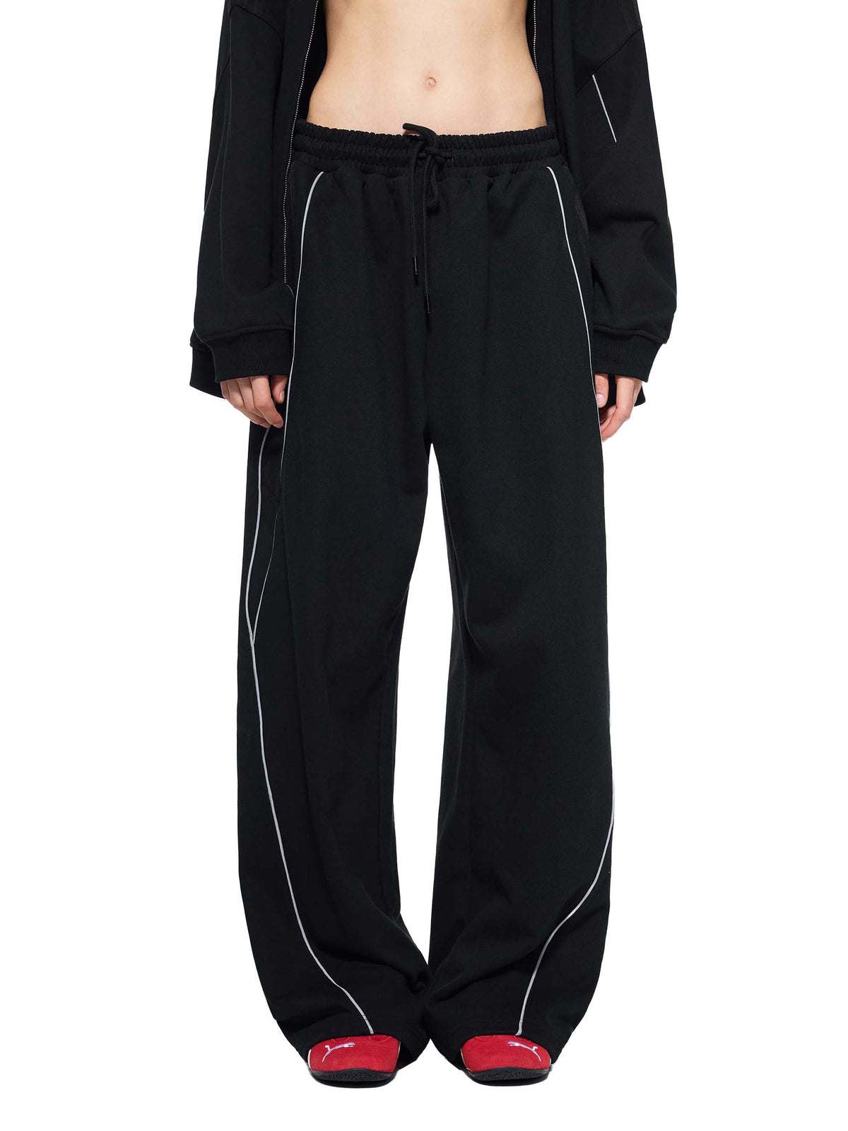 Reflection Striped Straight-Leg Sweatpants