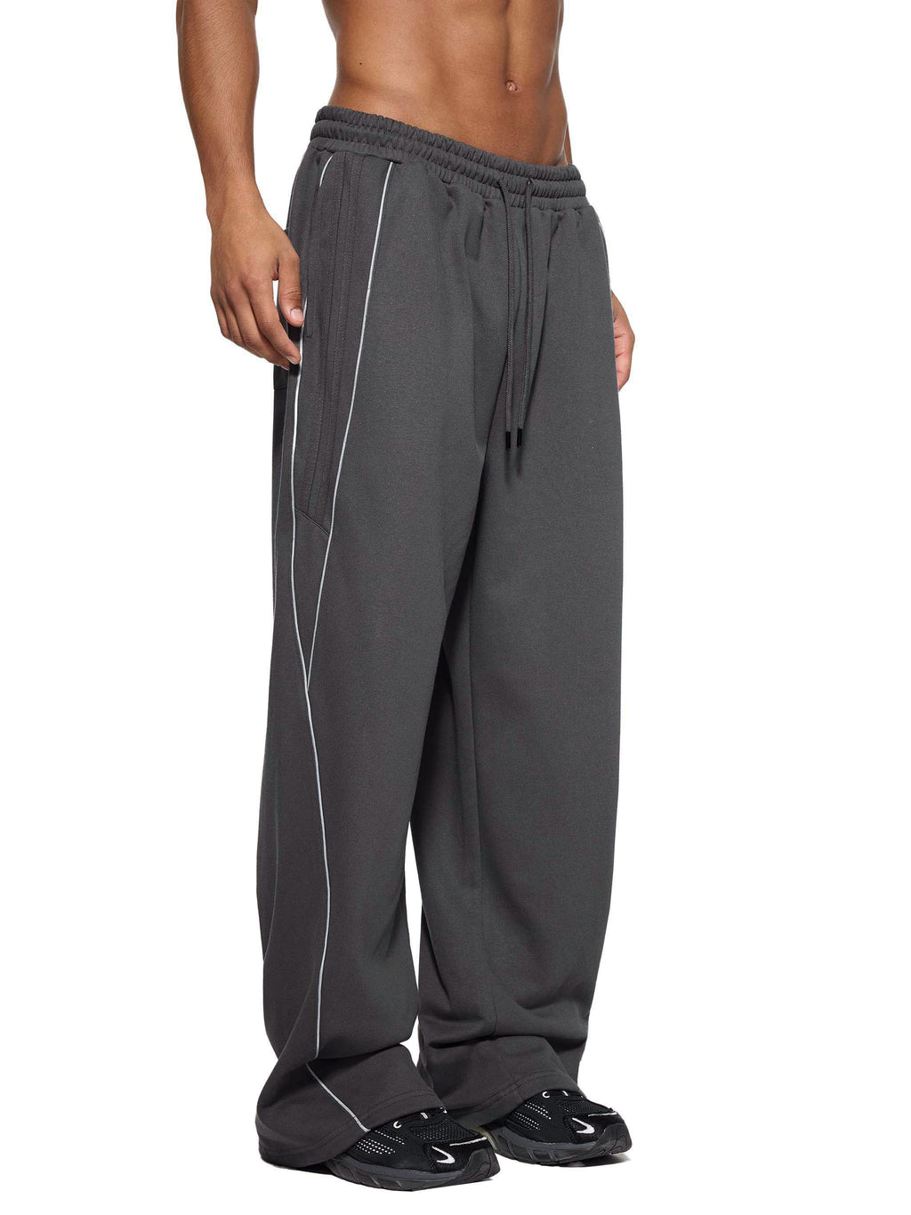 Reflection Striped Straight-Leg Sweatpants